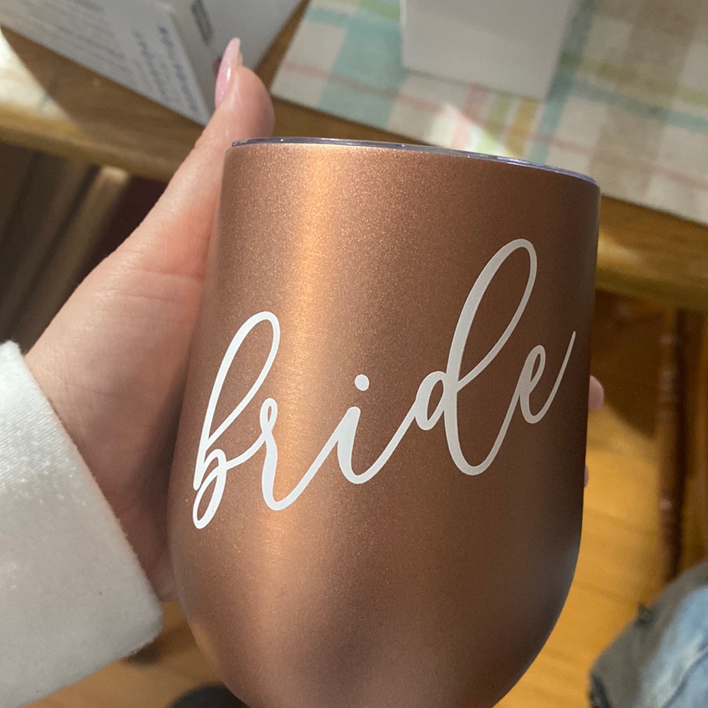 Rose gold BRIDE small tumbler